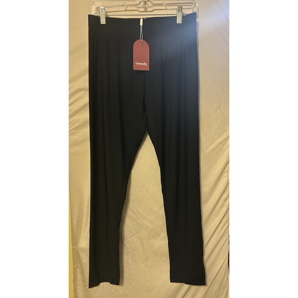 Cosmolle Black Ankle, gym, yoga Leggings Size M Nylon Spandex New With Tags